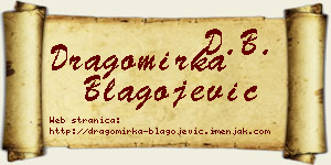 Dragomirka Blagojević vizit kartica